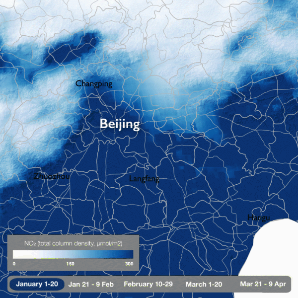 Rising NO2 air pollution in Beijing China after Covid-19 lockdown
