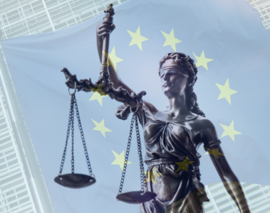 Lady Justice in front of the European Commission