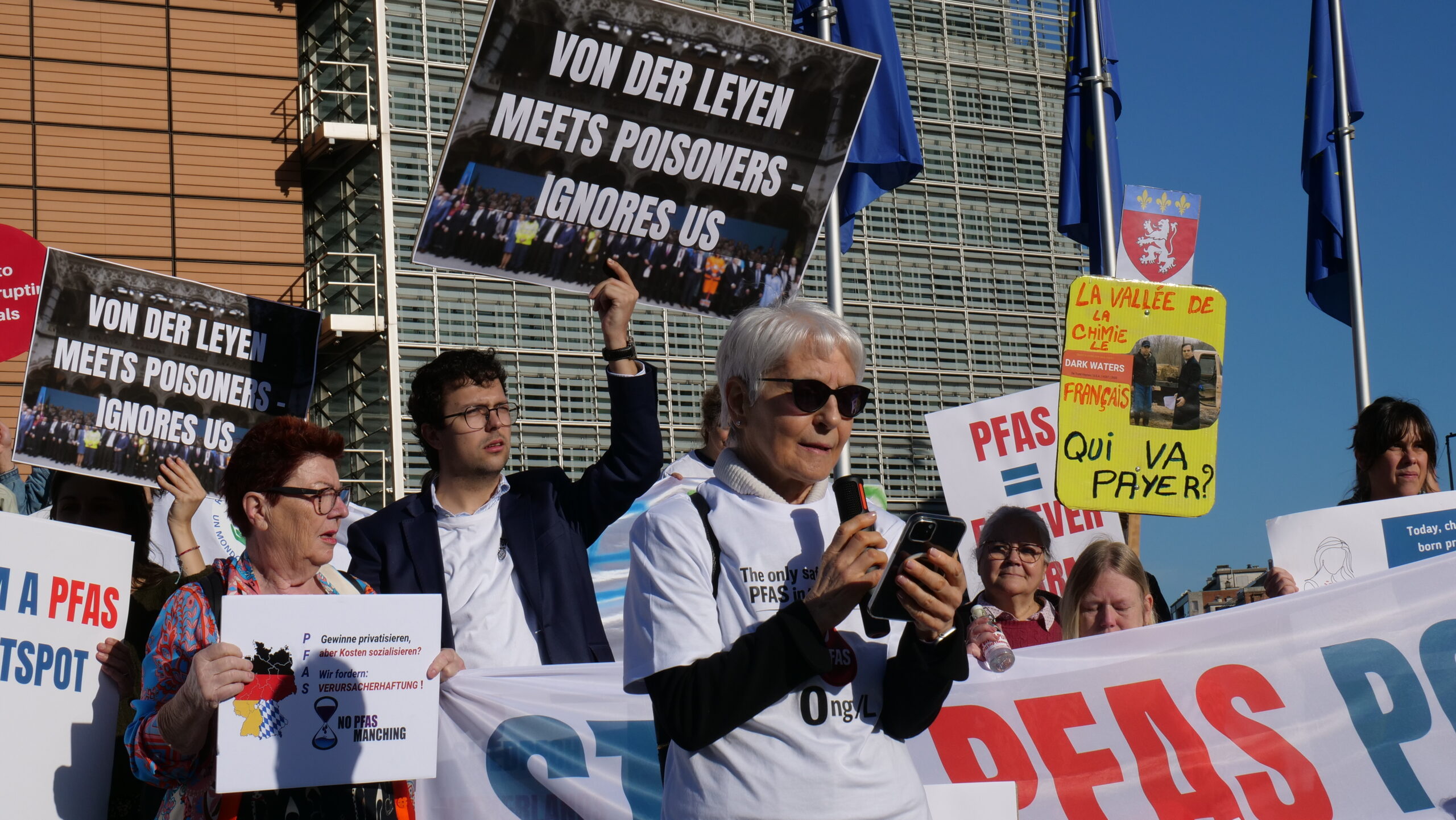 Action against PFAS in front of the European Commission, 5 March 2026. Photo credit: Beatriz Ortiz